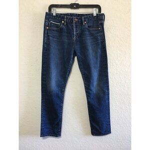 TORTOISE Jean Womes Selvedge Denim Slim Straight Size 26 Blue Made in USA